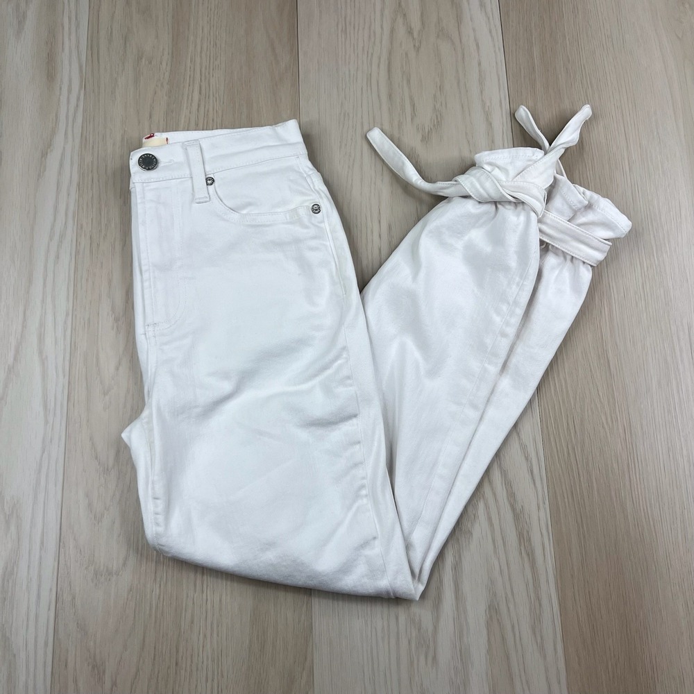 Alice + Olivia Amazing High Rise Tie Pants Womens Size 24 Vintage Sugar